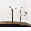 Sophia de Vries: Landschap met windmolens, staal, 26 x 99 x 7 cm. 800 euro