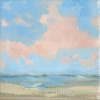 Stella Burggraaf: Het Wad, olieverf op doek, 13 x 13 cm. 110 euro