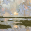 Stella Burggraaf: Ik zie de maan, olieverf op doek, 33 x 23 cm. 290 euro