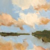 Stella Burggraaf: Vroege ochtend, olieverf op doek, 63 x 33 cm. 550 euro