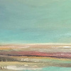 Brenda van der Zee: Panorama (2026) mixed media op paneel, 30 x 122 cm.
