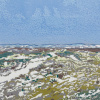 Grietje Postma: 2026-III Duinlandschap Noordzee, houtdruk 8/28, 25 x 26 cm. 195 euro