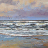 Gert-Jan Veenstra: Strand Texel, olieverf op paneel, 13 x 18 cm. 495 euro