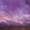 Stella Burggraaf: Texels landschap (2026) acryl op doek, 70 x 70 cm.