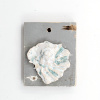 Wendy Limburg: Schelp (2025), aardewerk op hout, 10 x 8 cm. 45 euro
