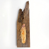 Wendy Limburg: Maria (2025), aardewerk op hout, 35 x 10 cm. 65 euro
