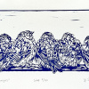 Yvette Schoenmakers: Knusse musjes (2024), linodruk 29/100; 30/100, 16 x 30 cm. 40 euro (oningelijst)
