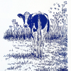 Yvette Schoenmakers: Gerda 101 (2025), linodruk 5/101, 41 x 31 cm. 117 euro ingelijst