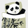 Yvonne Zomerdijk: Dromer (panda) linoleumdruk 3/7, 25 x 20 cm. 65 euro