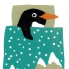 Yvonne Zomerdijk: Dromer (pinguin berg) linoleumdruk 3/9, 25 x 20 cm. 65 euro