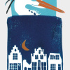 Yvonne Zomerdijk: Dromer (reiger) linoleumdruk EA 1/3, 25 x 20 cm. 75 euro