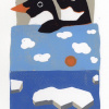 Yvonne Zomerdijk: Dromer (pinguins) linoleumdruk 12/12, 25 x 20 cm. 75 euro