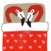 Yvonne Zomerdijk: Dromer (flamingo love) linoleumdruk 10/11, 25 x 20 cm. 75 euro