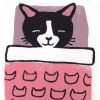 Yvonne Zomerdijk: Dromer (poes) linoleumdruk 2/3, 25 x 20 cm. 75 euro