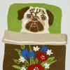 Yvonne Zomerdijk: Dromer (bulldog) linoleumdruk 2/7, 25 x 20 cm. 75 euro