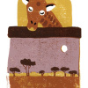 Yvonne Zomerdijk: Dromer (giraffe) linoleumdruk 9/12, 25 x 20 cm. 75 euro