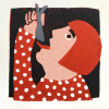 Yvonne Zomerdijk: Miss Kusama (2021) kartondruk 15/15, 21 x 21 cm. 65 euro
