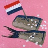 Yvonne Zomerdijk: Zoute haring (2021) kartondruk 15/15, 15 x 15 cm. 35 euro