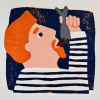 Yvonne Zomerdijk: Sailor Jim (2023) kartondruk 3/8, 21 x 21 cm. 75 euro