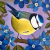 Yvonne Zomerdijk: Violet, acryl op doek, 63 x 63 cm. 775 euro